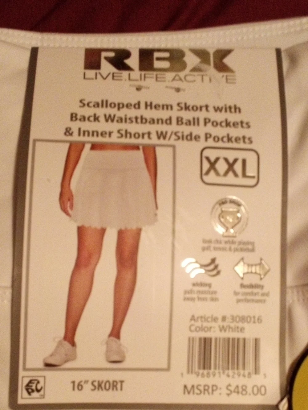 Rbx Woman's Hem Skort With Side Pockets New